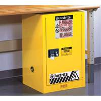 Sure-Grip&reg; EX Compac Flammable Safety Cabinet, 12 gal., 1 Door, 23.25" W x 35" H x 18" D Les Distributions ICE