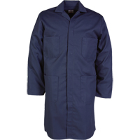 Lab Coat, Poly-Cotton, 46, Navy Blue Les Distributions ICE