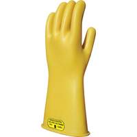 Yellow Natural Rubber Insulating Gloves, ASTM Class 2, Size 8, 16" L Les Distributions ICE