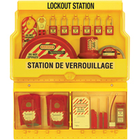 Deluxe Lockout Stations, Thermoplastic Padlocks, 32 Padlock Capacity, Padlocks Included Les Distributions ICE