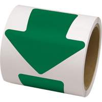 D&eacute;calcomanie en couleur pour le marquage des planchers, Fl&egrave;che, 4" lo x 4" la, Vert, Vinyle Les Distributions ICE