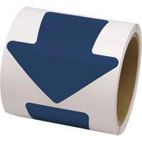 D&eacute;calcomanie en couleur pour le marquage des planchers, Fl&egrave;che, 4" lo x 4" la, Bleu, Vinyle Les Distributions ICE