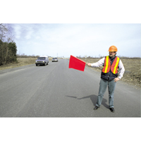Traffic Safety Flags, Vinyl, With Handle Les Distributions ICE