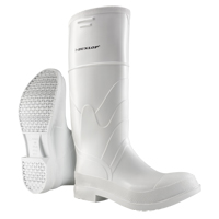 White Boots, PVC, Steel Toe, Size 6, Puncture Resistant Sole Les Distributions ICE