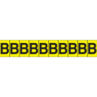 Individual Adhesive Letter Markers, B, 1" H, Black on Yellow Les Distributions ICE