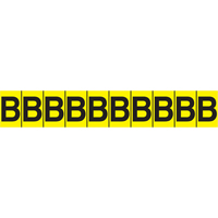 Individual Adhesive Letter Markers, E, 1" H, Black on Yellow Les Distributions ICE