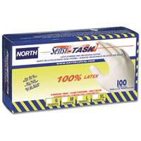 Gants jetables Sensi-Task, Grand, Latex, 5 mils, Sans poudre, Blanc Les Distributions ICE
