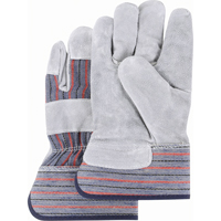 Gants d'ajusteur de premi&egrave;re qualit&eacute; &agrave; dos refendu, Moyen, Paume en Cuir de vache refendu, Doublure en Coton Les Distributions ICE