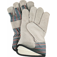 Winter-Lined Fitters Gloves, Large, Split Cowhide Palm, Cotton Fleece Inner Lining Les Distributions ICE