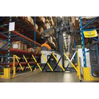 Expandable Barrier, 37" H x 11' L, Black/Yellow Les Distributions ICE