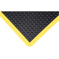 Tapis antifatigue en d&ocirc;me, &agrave; bulles, 2' x 3' x 1/2", Noir, Caoutchouc Les Distributions ICE