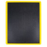Tapis antifatigue en d&ocirc;me, &agrave; bulles, 2' x 3' x 1/2", Noir, Caoutchouc Les Distributions ICE