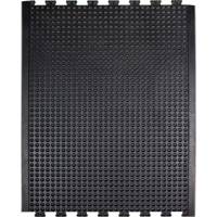 Tapis antifatigue en d&ocirc;me, &agrave; bulles, 3' x 4' x 1/2", Noir, Caoutchouc Les Distributions ICE