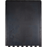 Tapis antifatigue en d&ocirc;me, &agrave; bulles, 3' x 4' x 1/2", Noir, Caoutchouc Les Distributions ICE