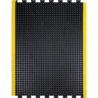 Tapis antifatigue en d&ocirc;me, &agrave; bulles, 3' x 4' x 1/2", Noir, Caoutchouc Les Distributions ICE