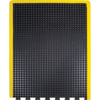 Tapis antifatigue en d&ocirc;me, &agrave; bulles, 3' x 4' x 1/2", Noir, Caoutchouc Les Distributions ICE
