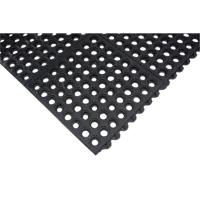 Tapis modulaire antifatigue, Nid d'abeilles, 3' x 3' x 1/2", Noir, Caoutchouc naturel Les Distributions ICE