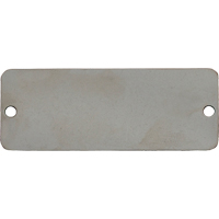 Blank Tags, Stainless Steel, 2" W x 1" H Les Distributions ICE