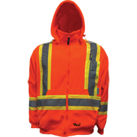 Chandail &agrave; capuchon de s&eacute;curit&eacute; en molleton, Molleton/Polyester, Petit, Orange Les Distributions ICE