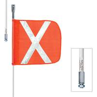 Safety Whip&reg; Heavy-Duty Whips, Threaded Mount, 3' High, Orange Les Distributions ICE