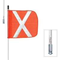 Safety Whip&reg; Heavy-Duty Whips, Threaded Mount, 5' High, Orange Les Distributions ICE