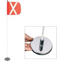 Tiges de s&eacute;curit&eacute; pour travaux l&eacute;gers Safety Whip, Fixation Aimant, Hauteur 5', Orange Les Distributions ICE