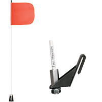 Tiges de s&eacute;curit&eacute; pour travaux l&eacute;gers Safety Whip, Fixation Fen&ecirc;tre, Hauteur 5', Orange Les Distributions ICE