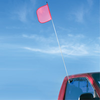 Tiges de s&eacute;curit&eacute; pour travaux l&eacute;gers Safety Whip, Fixation Fen&ecirc;tre, Hauteur 5', Orange Les Distributions ICE
