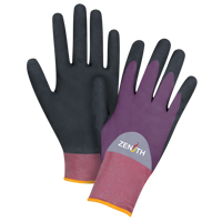 Gants enduits de premi&egrave;re qualit&eacute; ZX-2, 7/Petit, R&ecirc;vetement Nitrile/Mousse de nitrile, Calibre 18, Enveloppe en Nylon Les Distributions ICE
