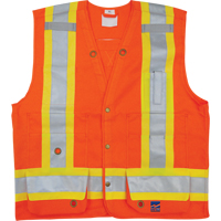 Veste de s&eacute;curit&eacute; pour arpenteur, Orange haute visibilit&eacute;, Petit, Polyester Les Distributions ICE