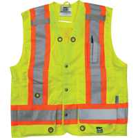 Veste de s&eacute;curit&eacute; pour arpenteur, Jaune lime haute visibilit&eacute;, Petit, Polyester Les Distributions ICE
