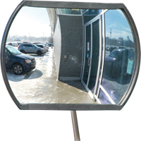 Miroir convexe rectangulaire/rond avec bras t&eacute;lescopique, 12" h x 18" la, Int&eacute;rieur/Ext&eacute;rieur Les Distributions ICE