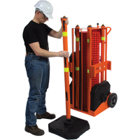 Portable Safety Zone, 100' L, Steel, Orange Les Distributions ICE