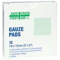 Gauze , Pad, 3" L x 3" W, Sterile, Medical Device Class 1 Les Distributions ICE