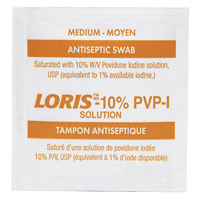Traitement de pr&eacute;paration a&agrave; la povidone iod&eacute;e, Serviette, Antiseptique Les Distributions ICE