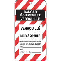 Lockout Tags, Plastic, 3" W x 5-3/4" H, French Les Distributions ICE