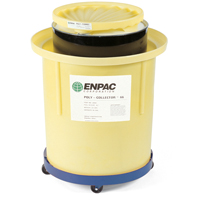 Poly-Collector 66 with Steel Drum, 32.5" dia. x 42" H, 70 US gal. Spill Cap. Les Distributions ICE