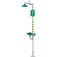 Combination Emergency Shower and Eye/Face Wash Stations, Pedestal Les Distributions ICE
