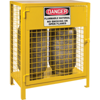 Gas Cylinder Cabinets, 2 Cylinder Capacity, 30" W x 17" D x 37" H, Yellow Les Distributions ICE