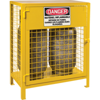 Gas Cylinder Cabinets, 2 Cylinder Capacity, 30" W x 17" D x 37" H, Yellow Les Distributions ICE