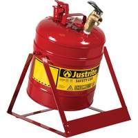 Laboratory Safety Can with Faucet, Type I, Steel, 5 US gal., Red, FM Approved Les Distributions ICE