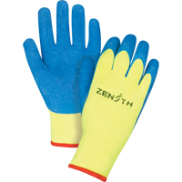 High Visibility Coated Gloves, 8/Medium, Rubber Latex Coating, 7 Gauge, Terry Shell Les Distributions ICE