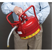 D.O.T. AccuFlow Safety Cans, Type II, Steel, 2.5 US gal., Red, FM Approved Les Distributions ICE
