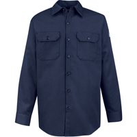 Flame-Resistant Work Shirts, Small, Navy Blue Les Distributions ICE