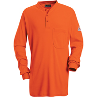 Chemises Henley sans &eacute;tiquette &agrave; manches longues r&eacute;sistantes aux flammes, Petit, Orange Les Distributions ICE