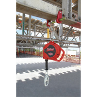 Cordage de s&eacute;curit&eacute; autor&eacute;tractable Rebel, 33', Acier galvanis&eacute;, Pivotant Les Distributions ICE
