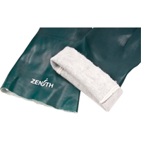 Double Dipped Green Gloves, 14" L, PVC, Cotton Jersey Inner Lining, 70-mil Les Distributions ICE