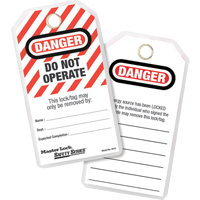 Lockout Tags, Plastic, 3-1/8" W x 6-1/2" H, English Les Distributions ICE