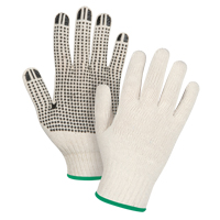 Gants l&eacute;gers tricot&eacute;s &agrave; pois, Poly/coton, Un c&ocirc;t&eacute;, Calibre 7, Moyen Les Distributions ICE