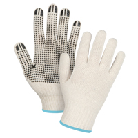 Lightweight Dotted String Knit Gloves, Poly/Cotton, Single Sided, 7 Gauge, X-Large Les Distributions ICE